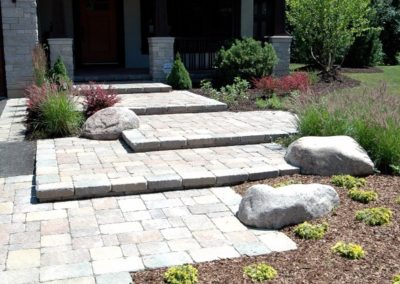 Stone Entryway & Landscaping